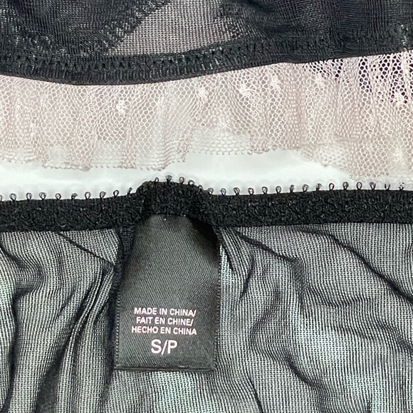 Victoria’s Secret Sheer Black Babydoll Negligee & Panties Set Lace Lingerie - Picture 8 of 8